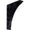 Ekena Millwork Nevio Wrought Iron Bracket, (Triple center brace), Antiqued Pewter 2"W x 7 1/2"D x 10"H BKTM02X07X10TNEAPW - alternate 1